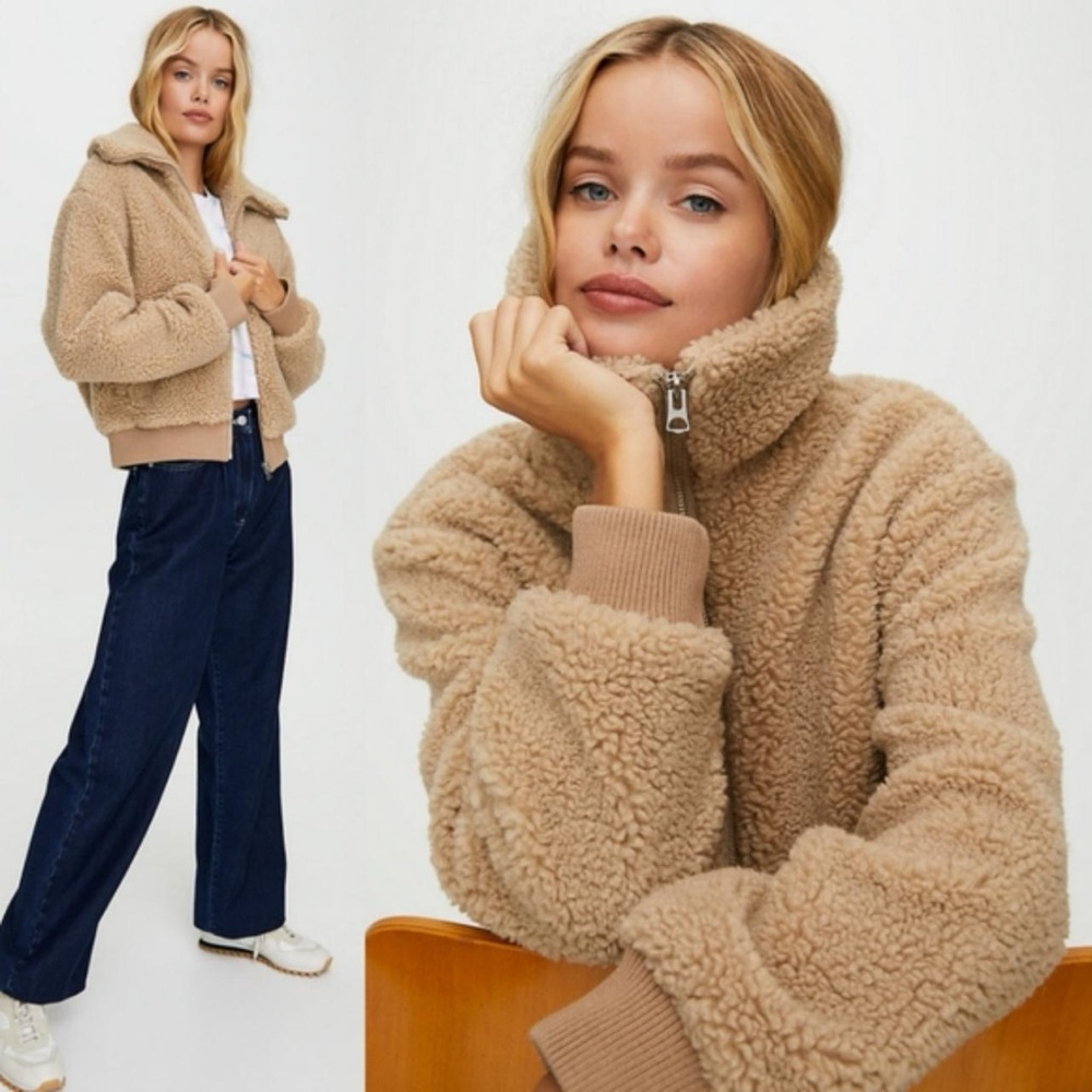 Aritzia Wilfred Free The Teddy Coat | Tan | Size S